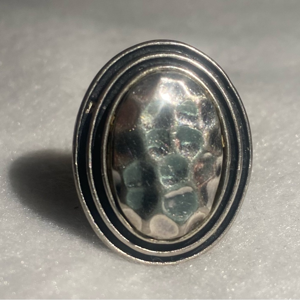 Silver Oval Statement Ring
